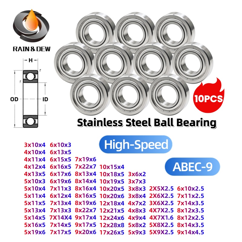 10PCS Stainless Steel Ball Bea - Abu Garcia Reel Revo review and price
